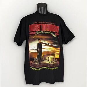Justin Timberlake Forget Tomorrow 2024 World Tour T-Shirt Black Men’s Size M